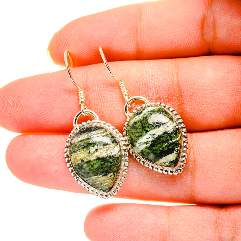 Lizard Jasper Earrings handcrafted by Anasilvercos - EARR420205