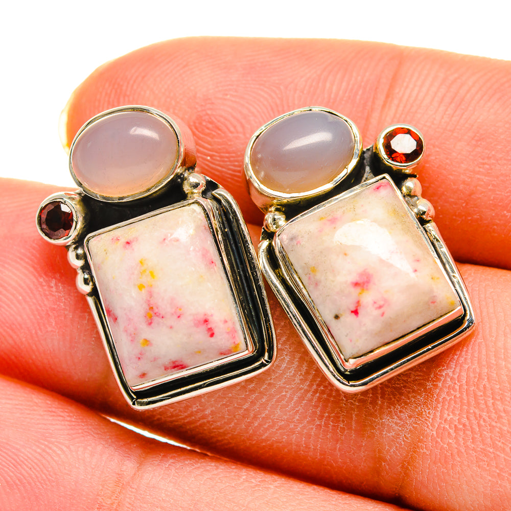 Thulite Earrings handcrafted by Anasilvercos - EARR420213