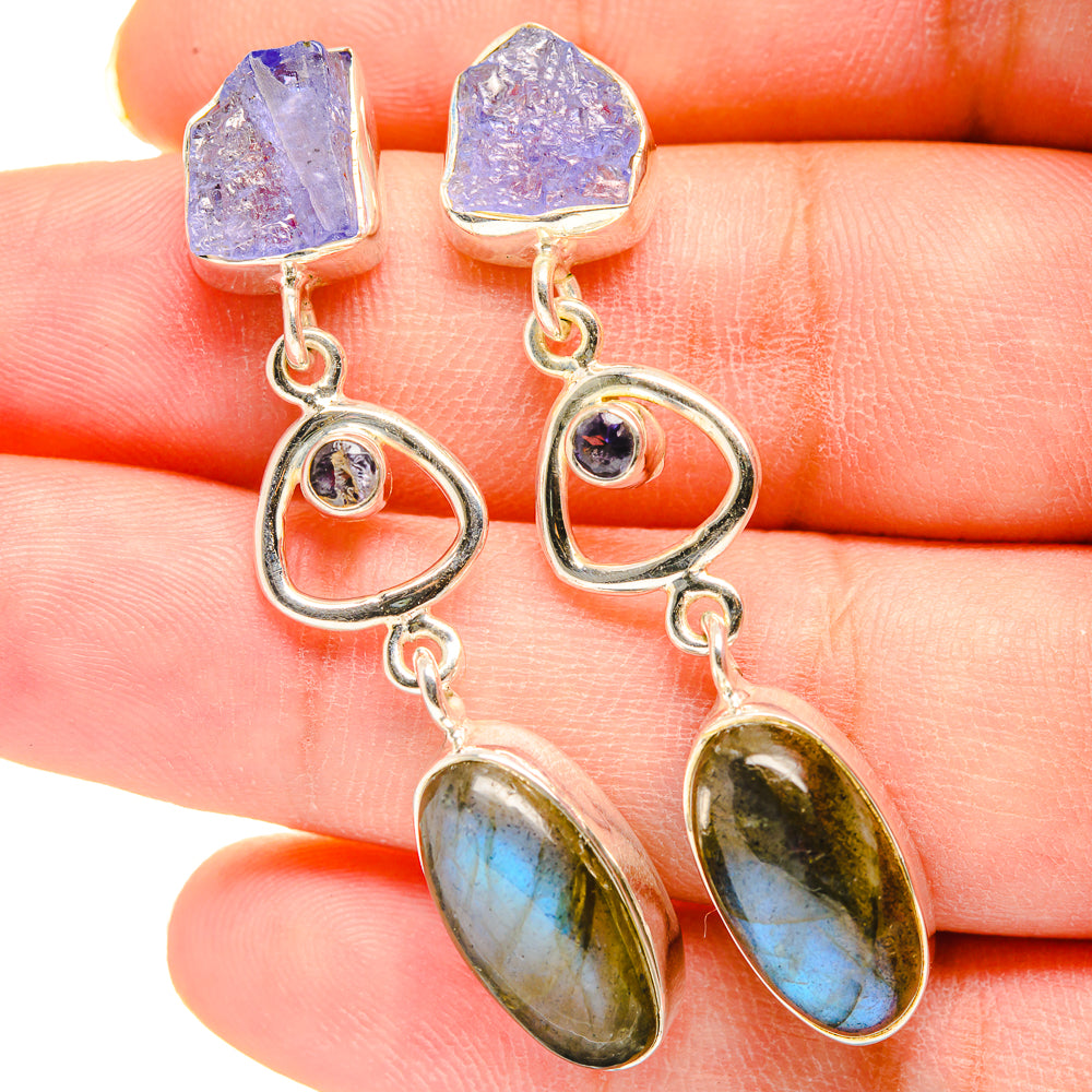Labradorite Earrings handcrafted by Anasilvercos - EARR420214