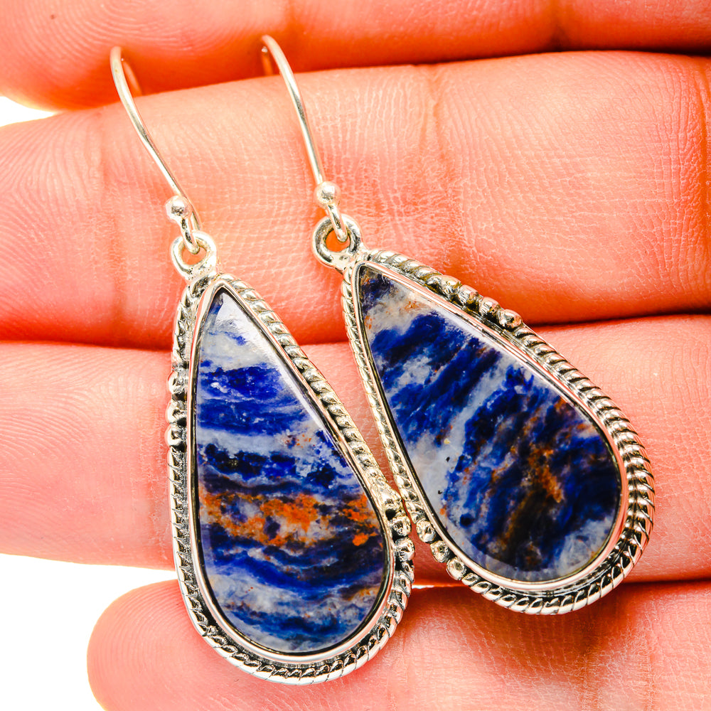 Sodalite Earrings handcrafted by Anasilvercos - EARR420220