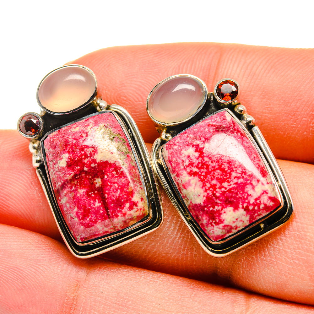 Thulite Earrings handcrafted by Anasilvercos - EARR420223