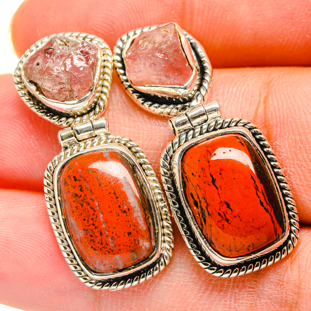Red Jasper Earrings handcrafted by Anasilvercos - EARR420232