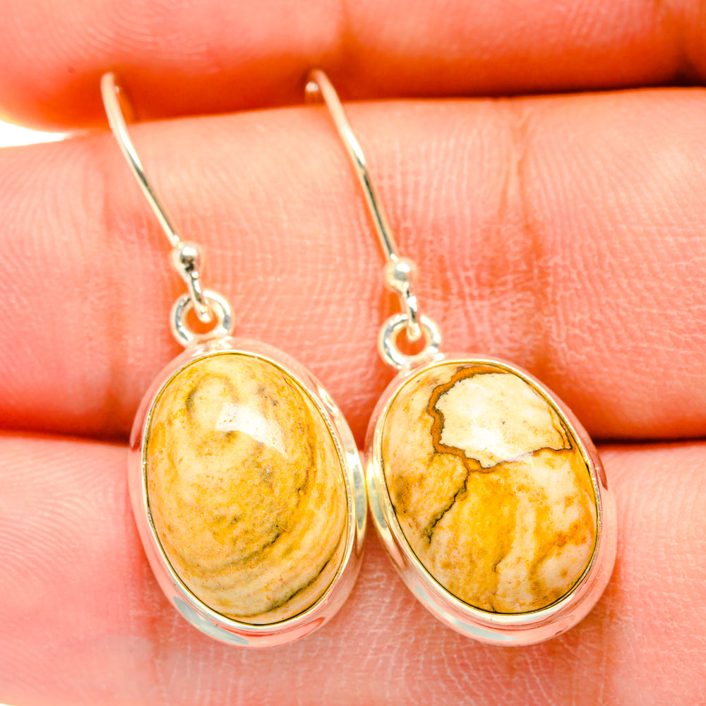 Picture Jasper Earrings handcrafted by Anasilvercos - EARR420242