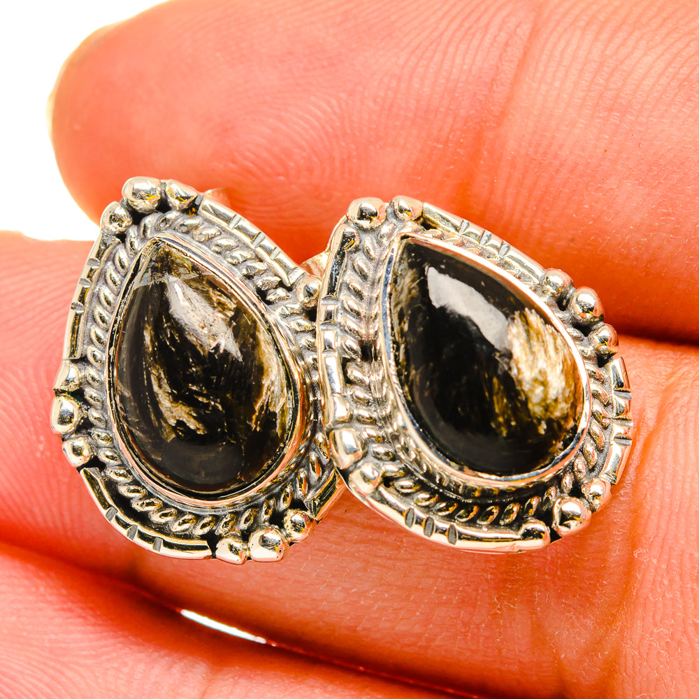 Golden Seraphinite Earrings handcrafted by Anasilvercos - EARR420250