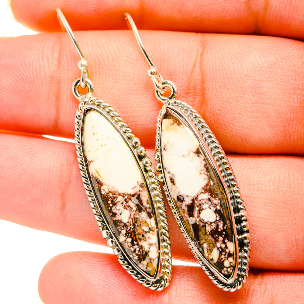 Wild Horse Jasper Earrings handcrafted by Anasilvercos - EARR420251