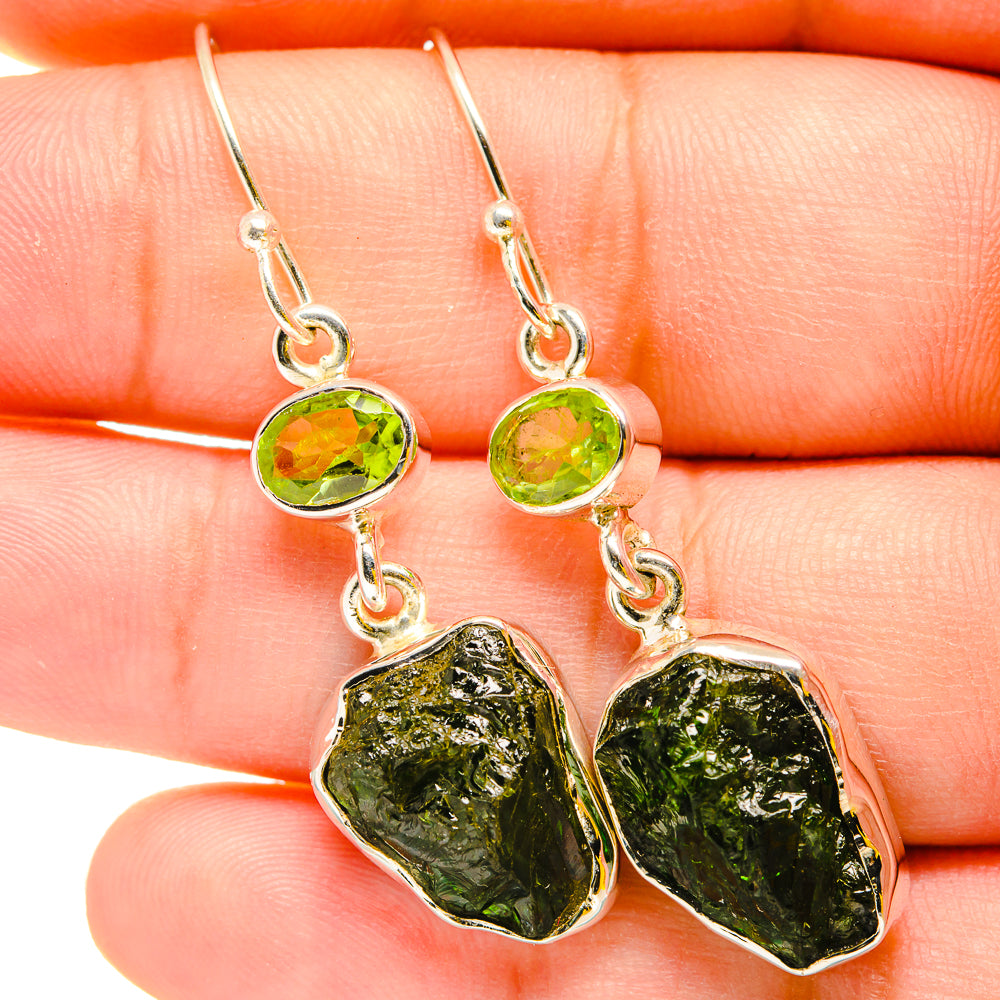 Chrome Diopside Earrings handcrafted by Anasilvercos - EARR420257