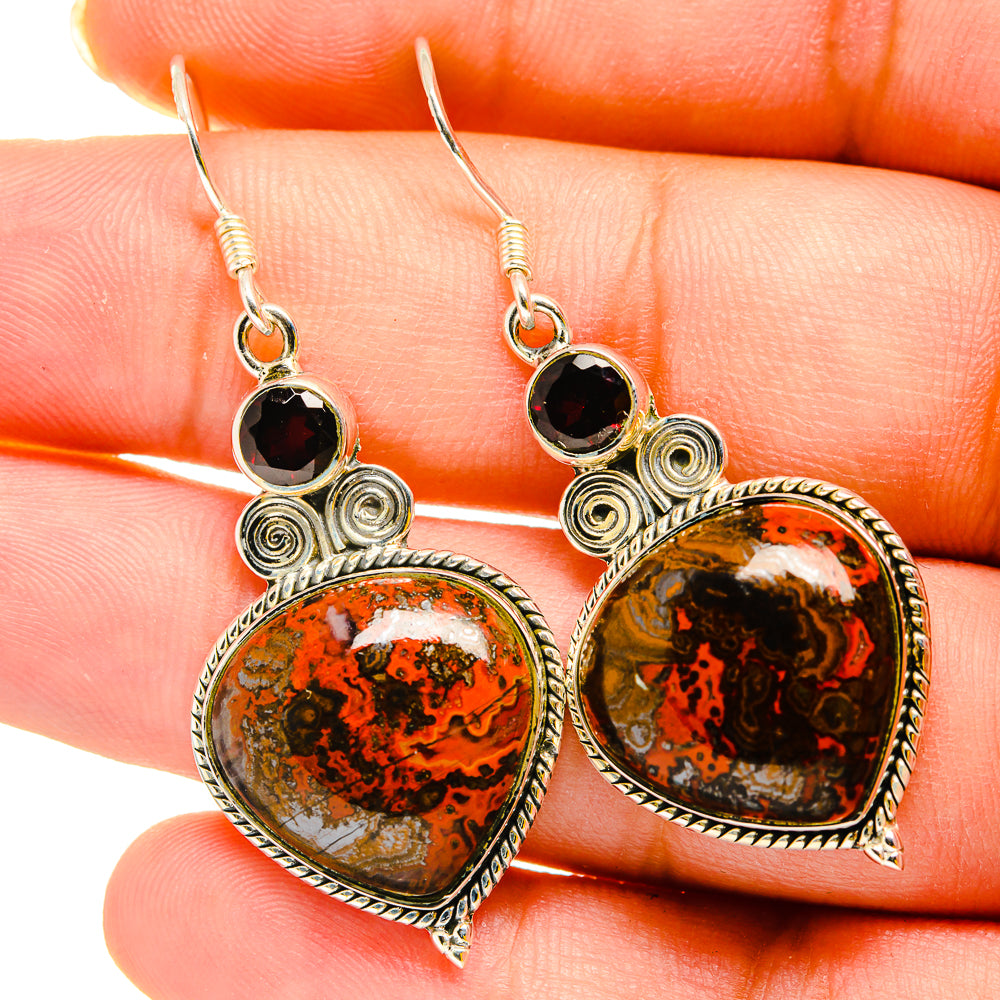 Moroccan Agate Earrings handcrafted by Anasilvercos - EARR420258