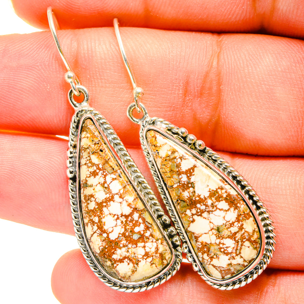 Wild Horse Jasper Earrings handcrafted by Anasilvercos - EARR420262