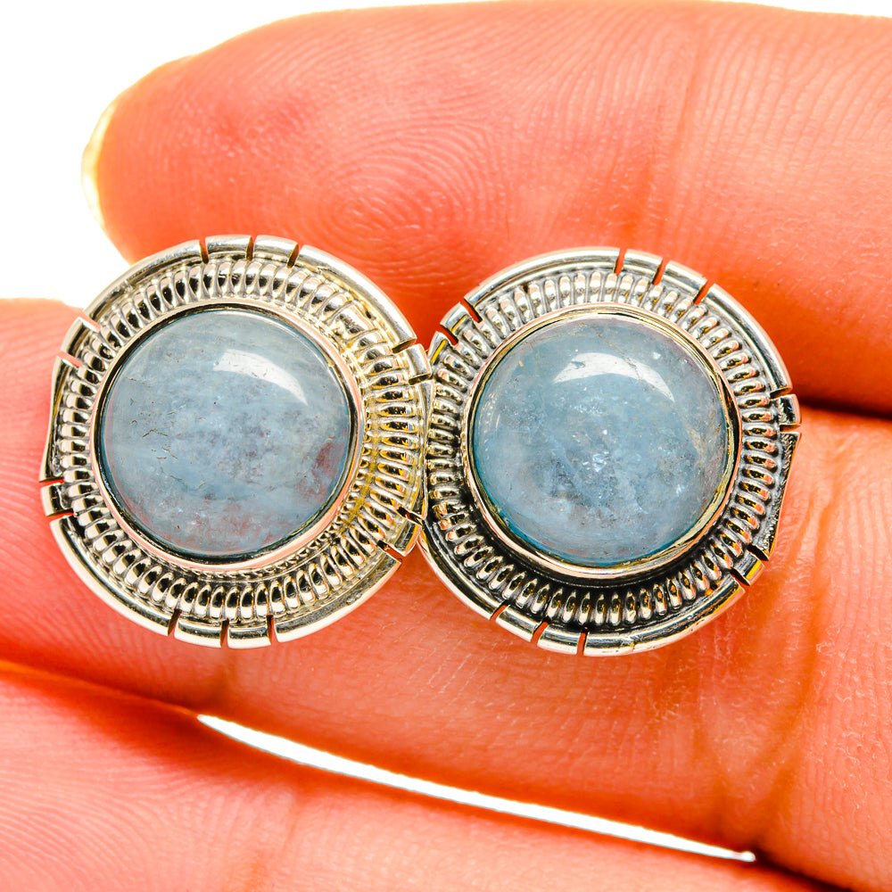 Aquamarine Earrings handcrafted by Anasilvercos - EARR420264