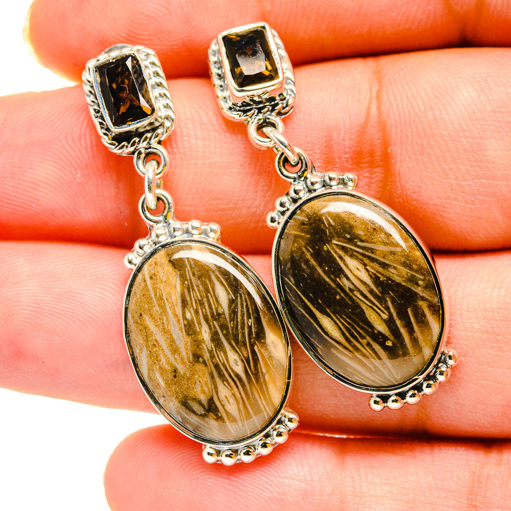 Turkish Tube Agate Earrings handcrafted by Anasilvercos - EARR420266