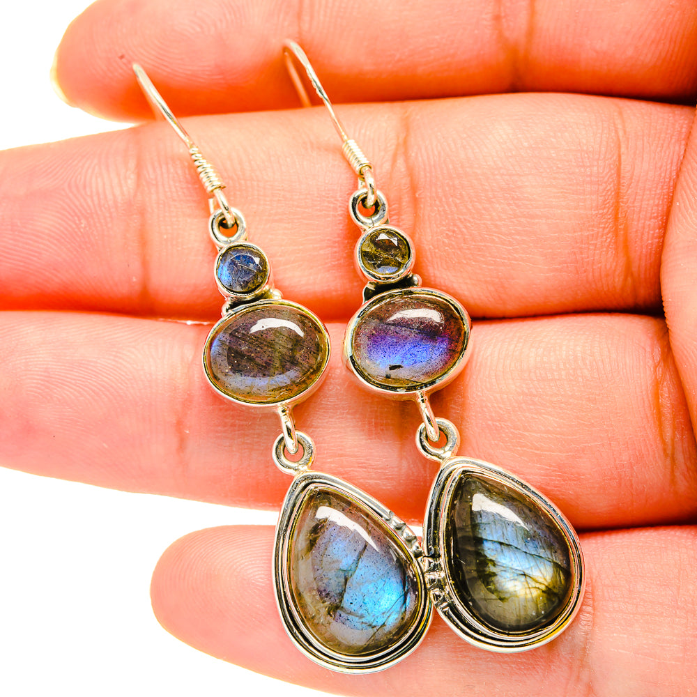 Labradorite Earrings handcrafted by Anasilvercos - EARR420267
