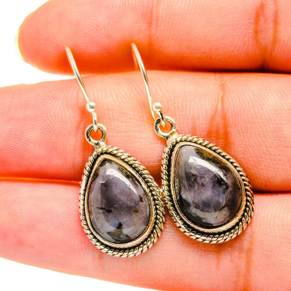 Gabbro Stone Earrings handcrafted by Anasilvercos - EARR420274