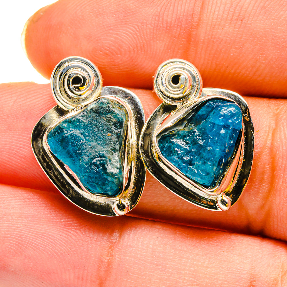 Apatite Earrings handcrafted by Anasilvercos - EARR420288