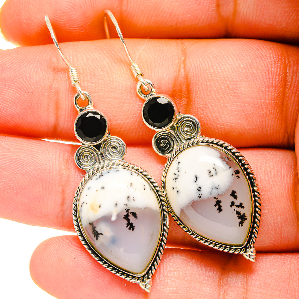 Dendritic Opal Earrings handcrafted by Anasilvercos - EARR420293