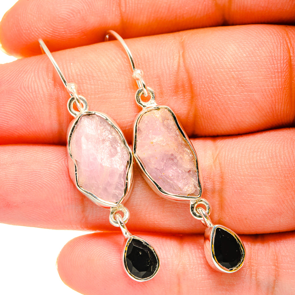 Rose Quartz Earrings handcrafted by Anasilvercos - EARR420297