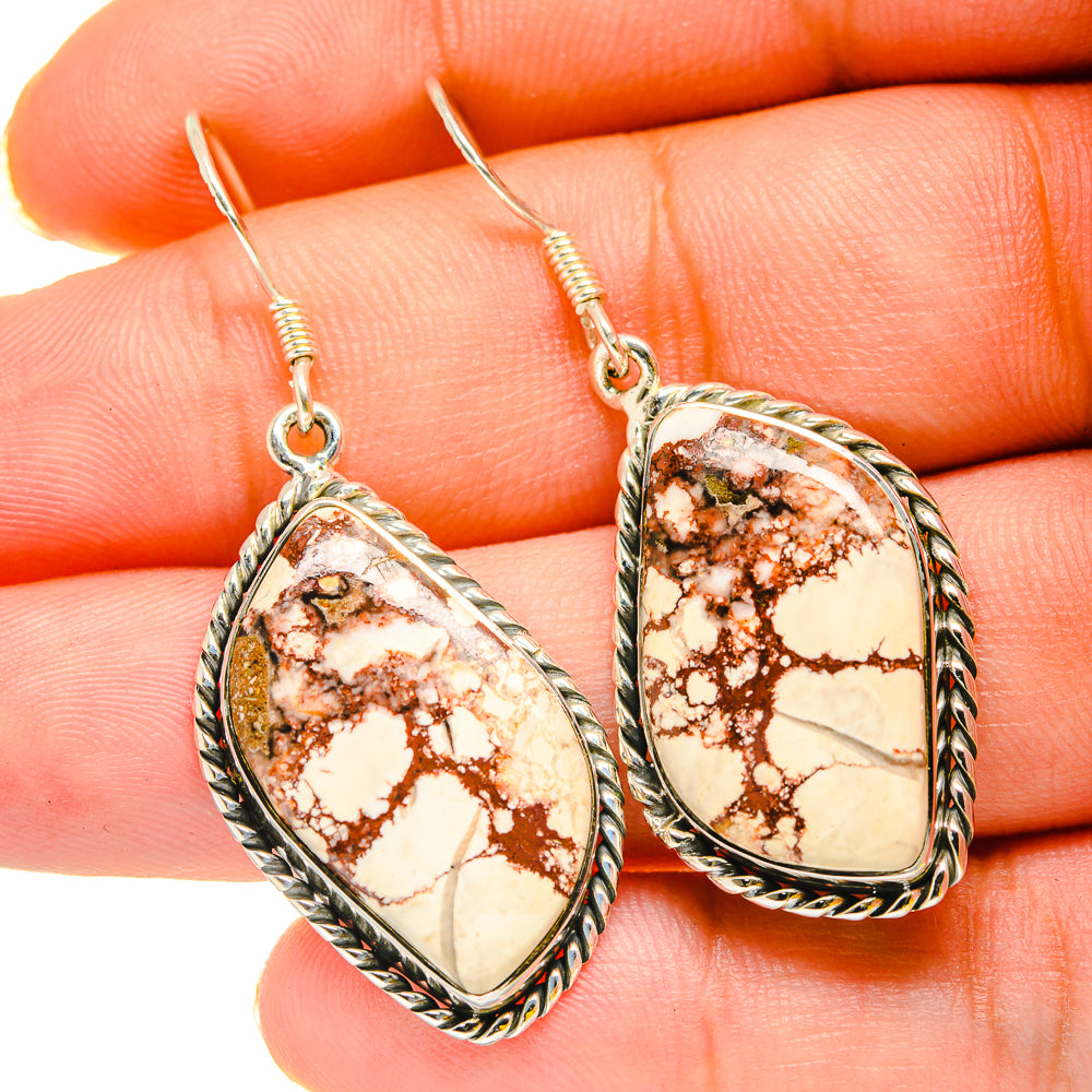 Peanut Wood Jasper Earrings handcrafted by Anasilvercos - EARR420309