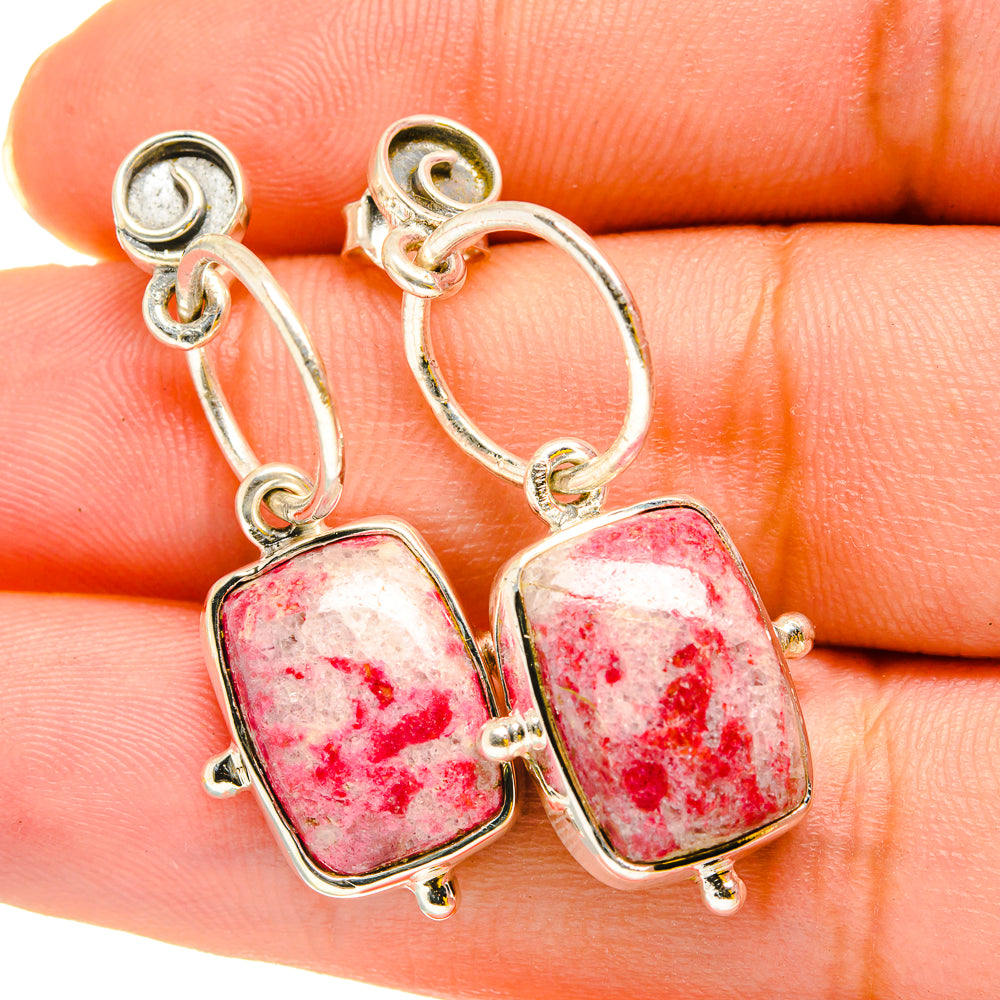 Thulite Earrings handcrafted by Anasilvercos - EARR420315