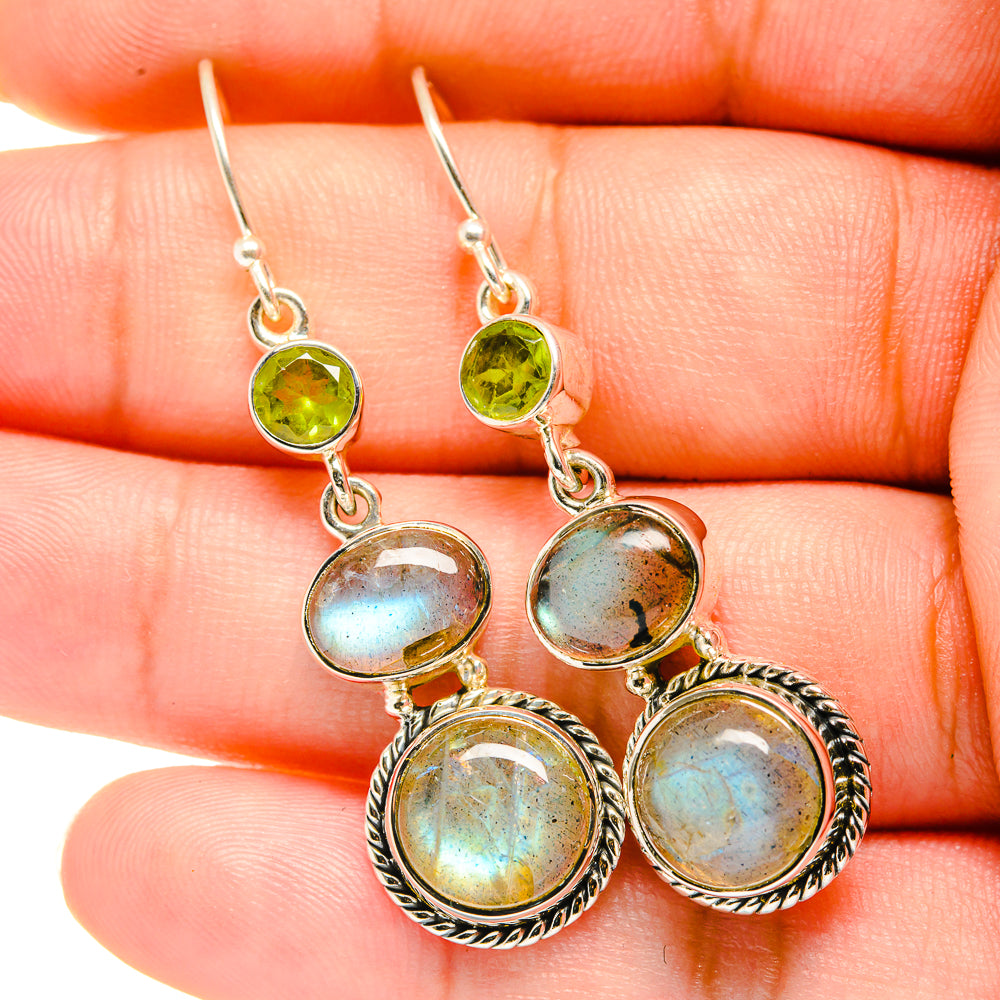 Labradorite Earrings handcrafted by Anasilvercos - EARR420327