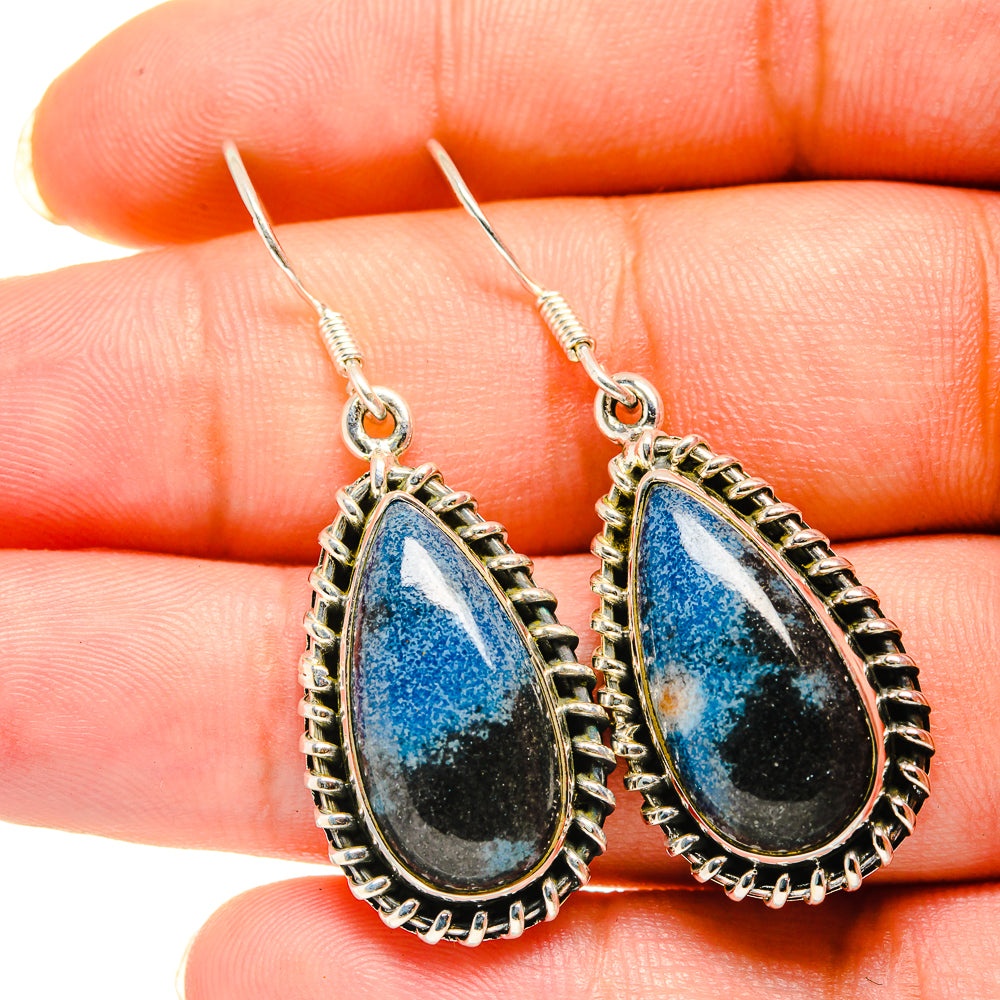 Shattuckite Earrings handcrafted by Anasilvercos - EARR420332