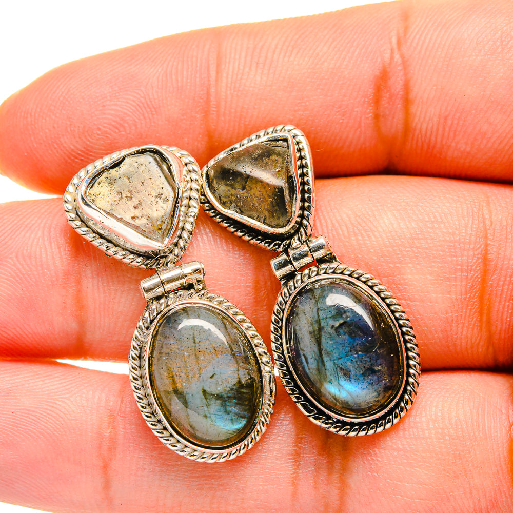 Labradorite Earrings handcrafted by Anasilvercos - EARR420333