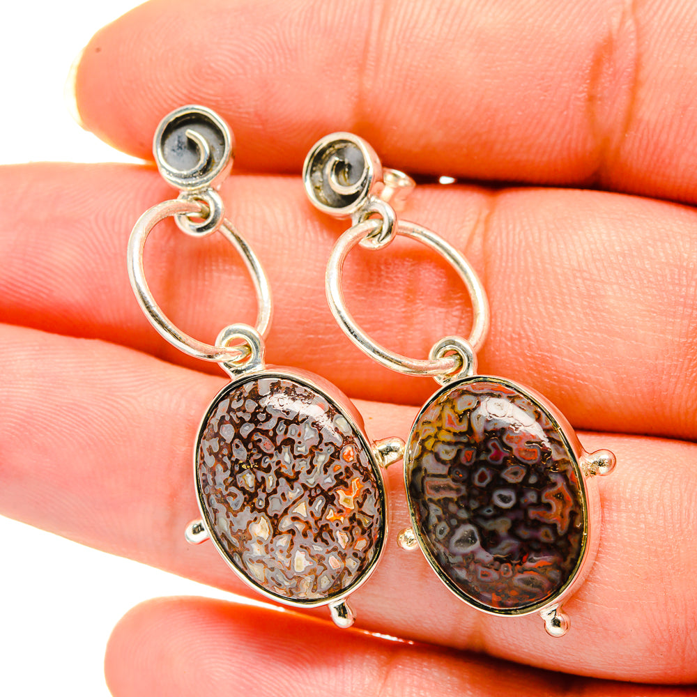 Dinosaur Bone Earrings handcrafted by Anasilvercos - EARR420338
