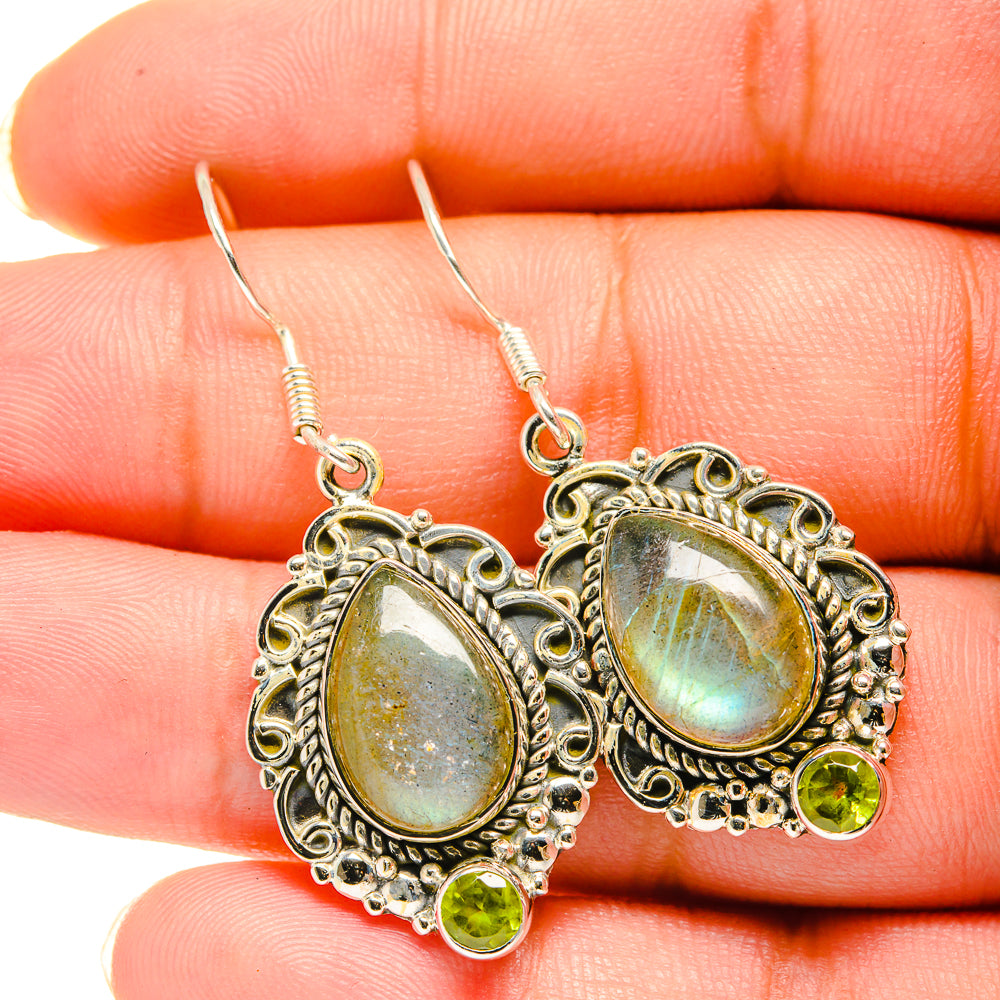 Labradorite Earrings handcrafted by Anasilvercos - EARR420343