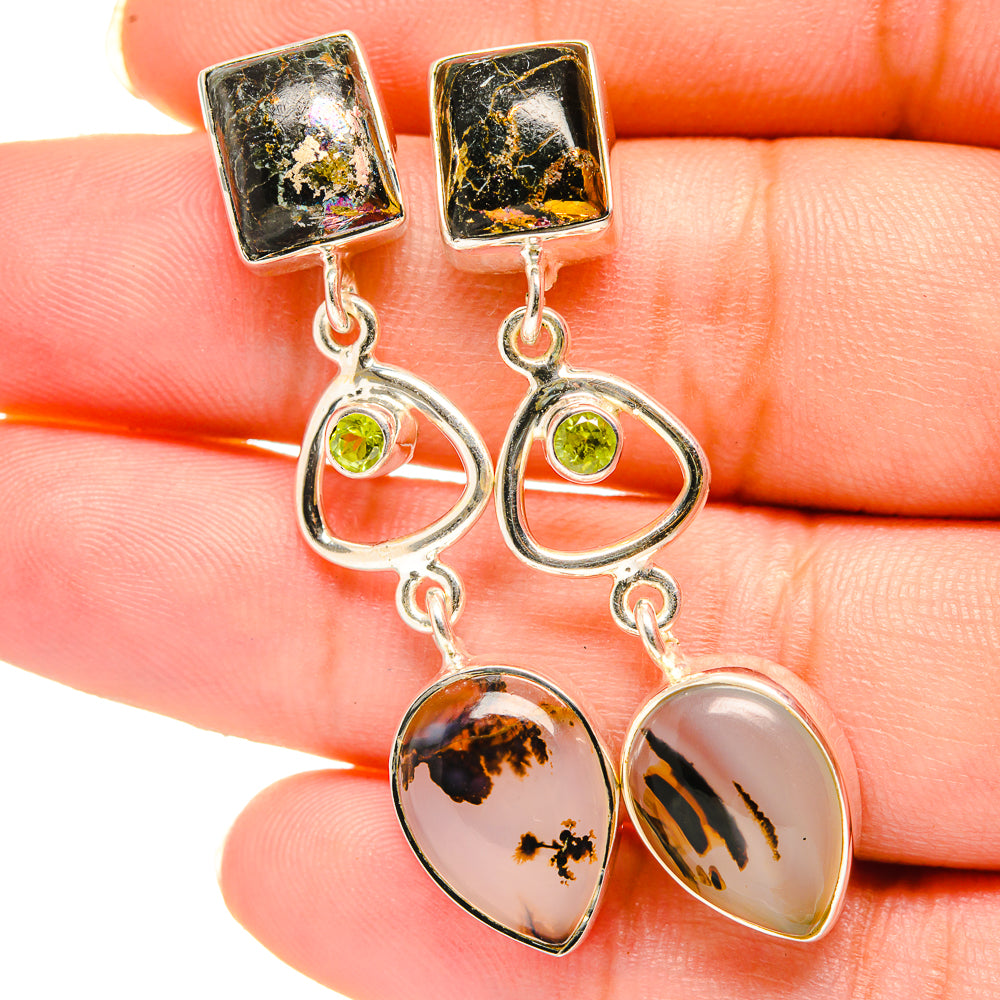 Montana Agate Earrings handcrafted by Anasilvercos - EARR420344