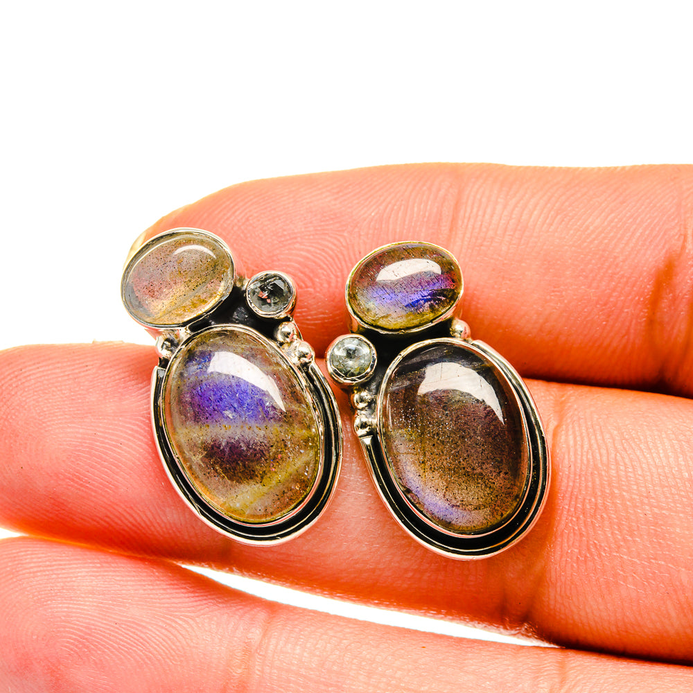 Labradorite Earrings handcrafted by Anasilvercos - EARR420350