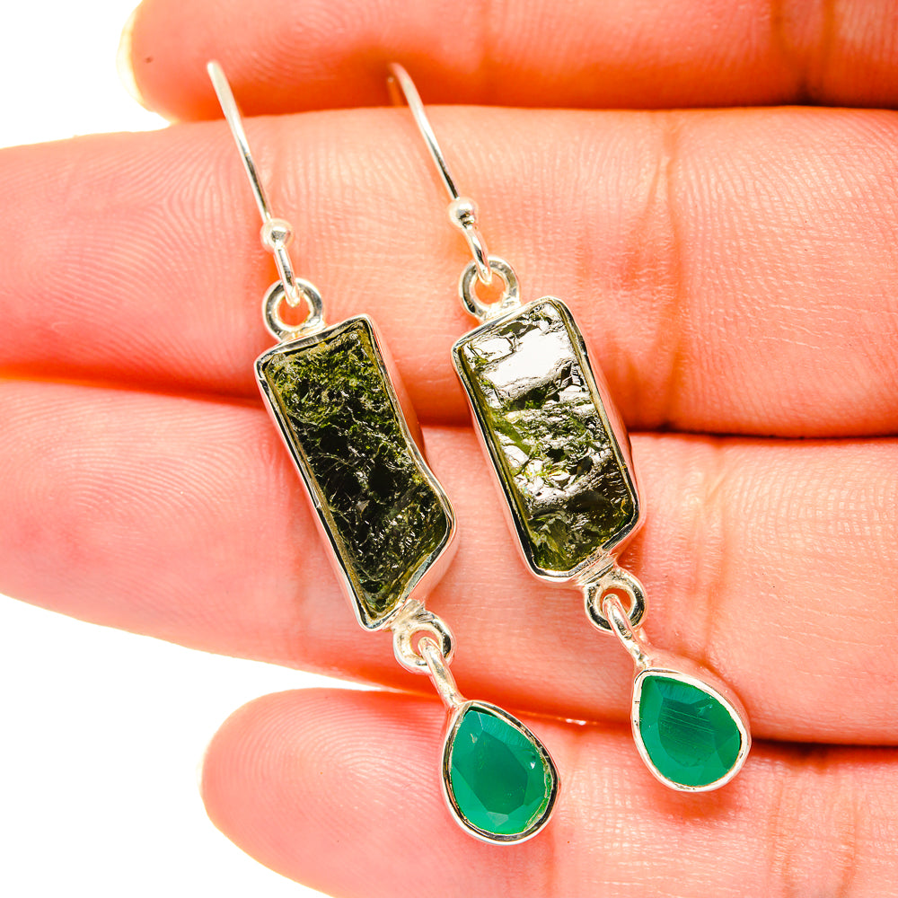 Chrome Diopside Earrings handcrafted by Anasilvercos - EARR420354