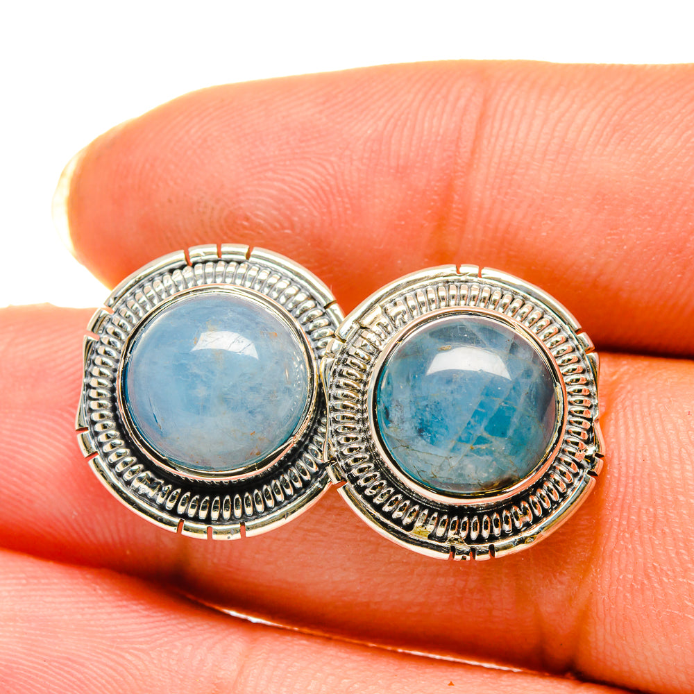 Aquamarine Earrings handcrafted by Anasilvercos - EARR420363