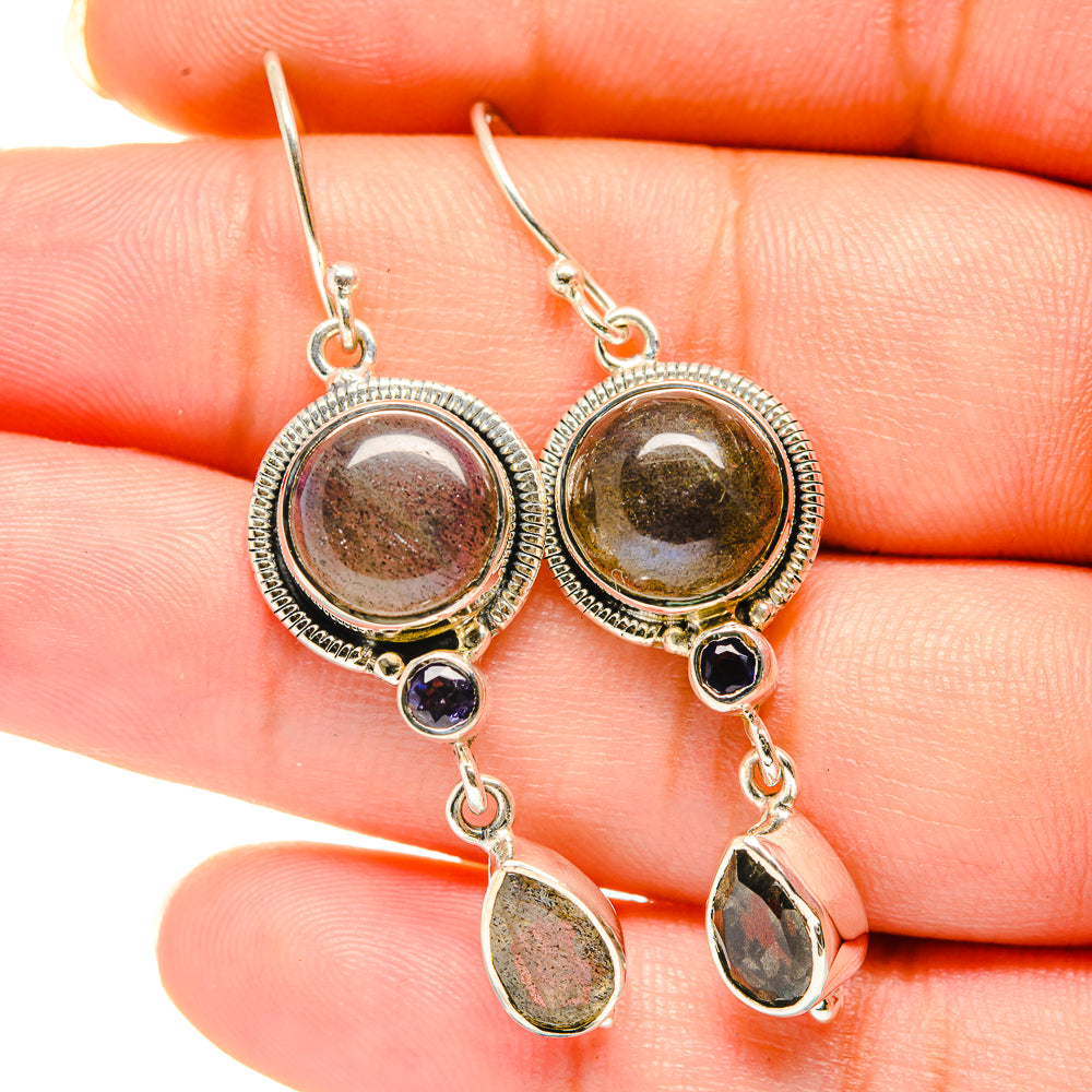 Labradorite Earrings handcrafted by Anasilvercos - EARR420369