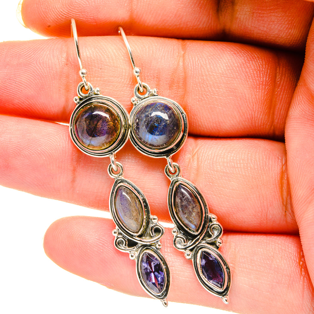 Labradorite Earrings handcrafted by Anasilvercos - EARR420371