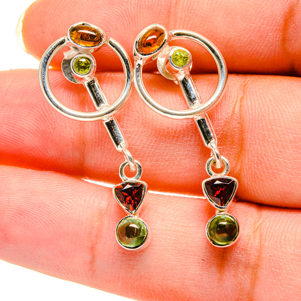 Garnet Earrings handcrafted by Anasilvercos - EARR420392