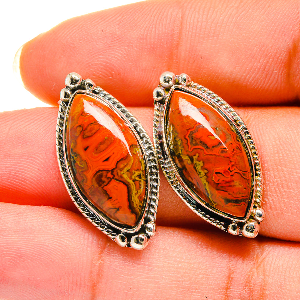 Ocean Jasper Earrings handcrafted by Anasilvercos - EARR420393