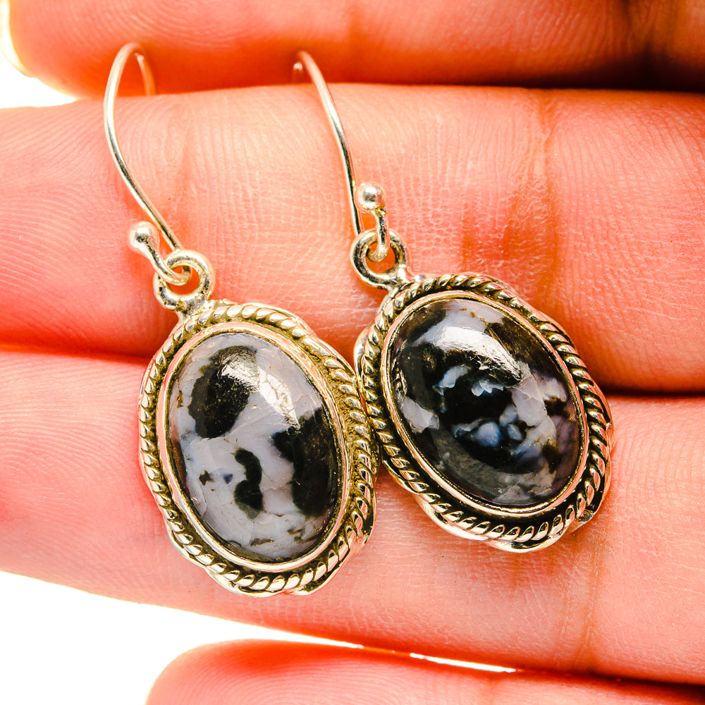 Gabbro Stone Earrings handcrafted by Anasilvercos - EARR420395