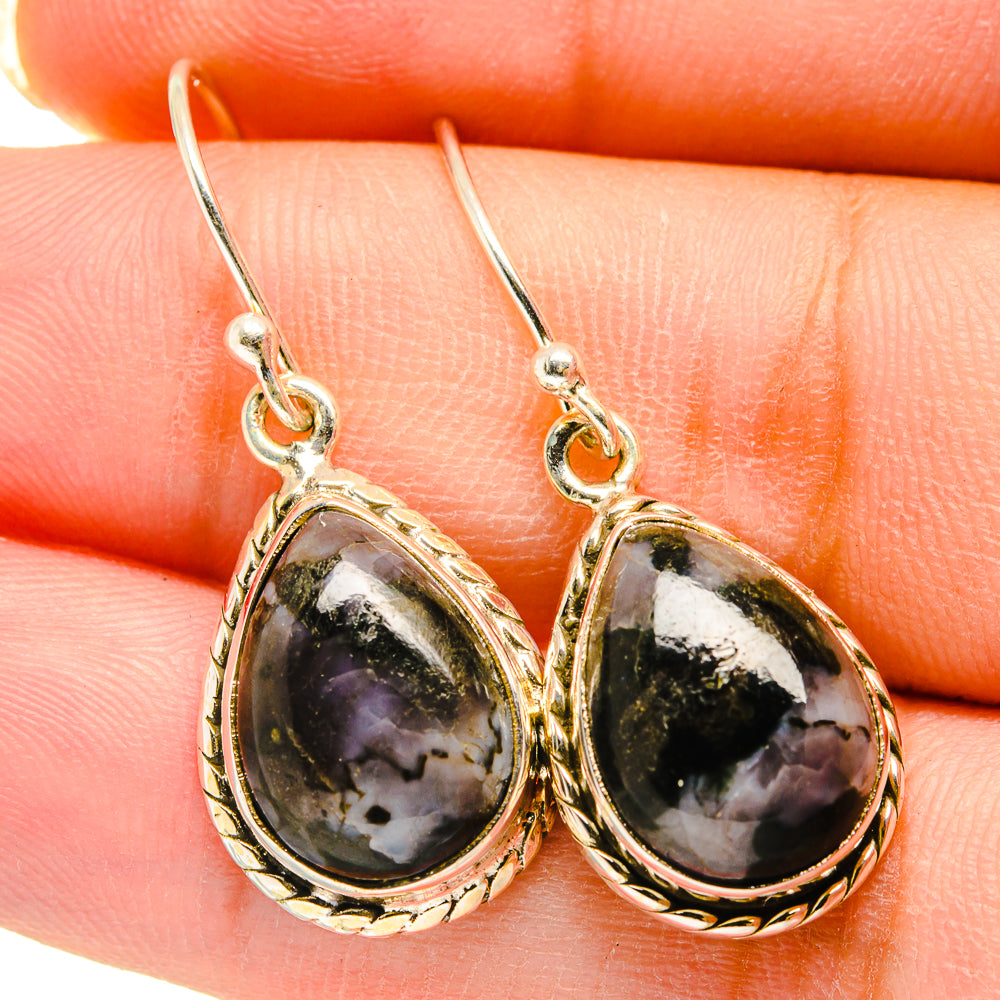 Gabbro Stone Earrings handcrafted by Anasilvercos - EARR420414