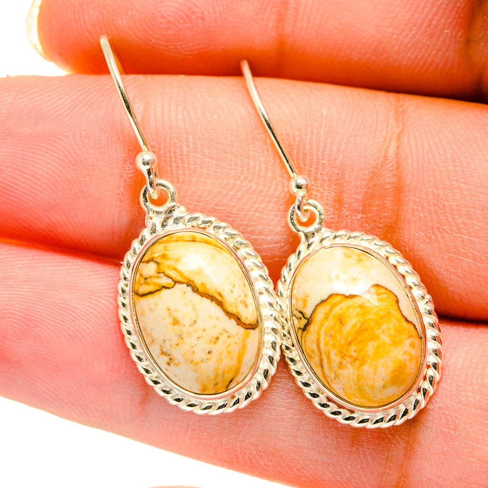Picture Jasper Earrings handcrafted by Anasilvercos - EARR420415