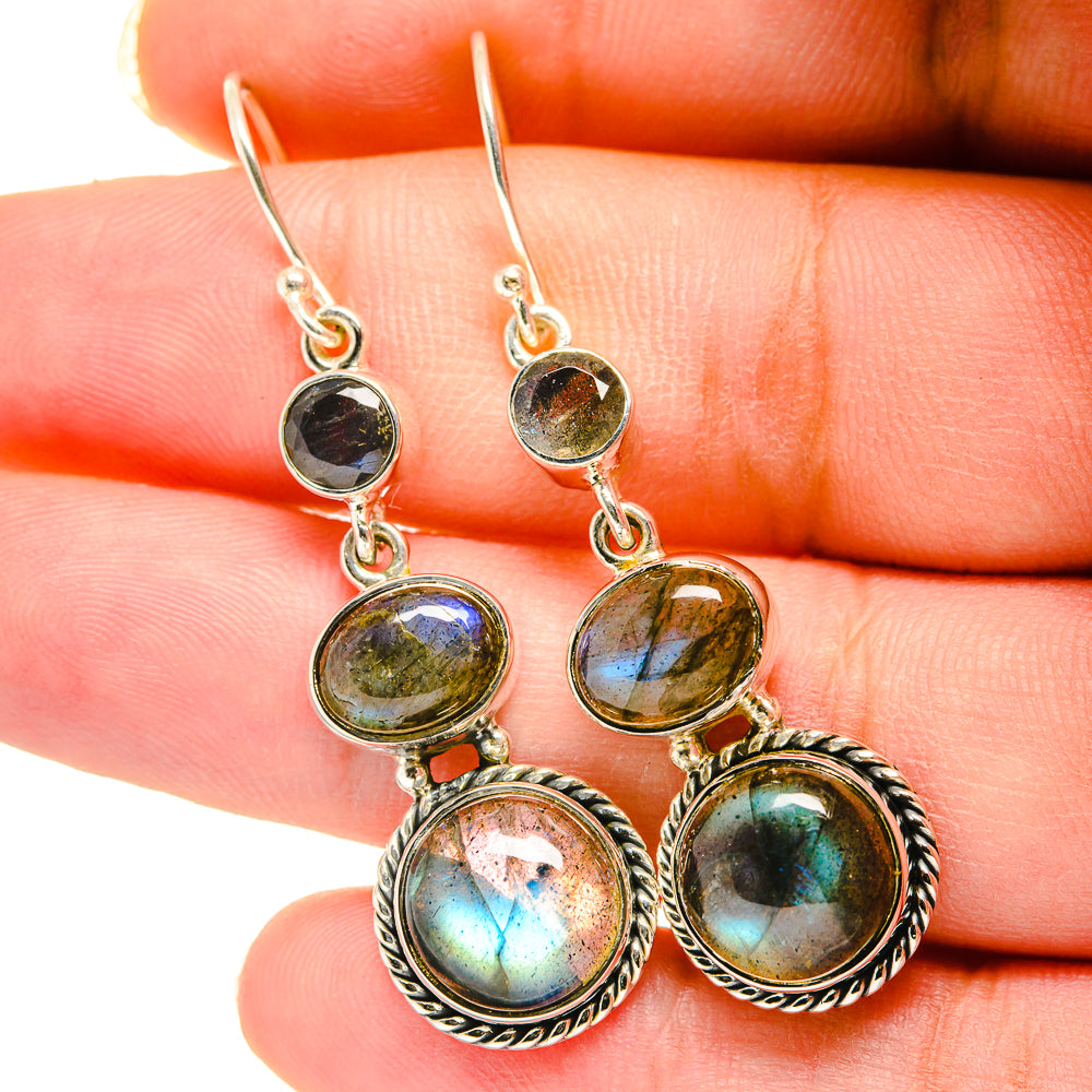Labradorite Earrings handcrafted by Anasilvercos - EARR420418