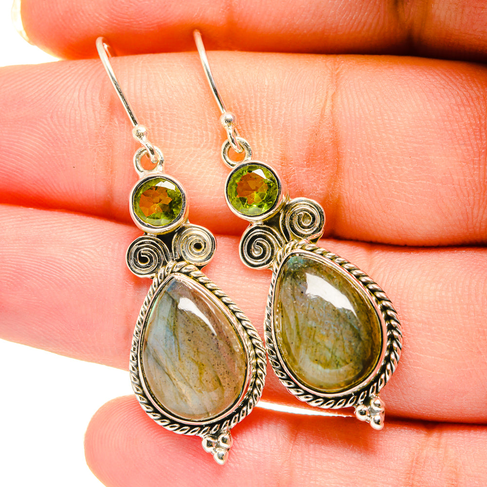 Labradorite Earrings handcrafted by Anasilvercos - EARR420419