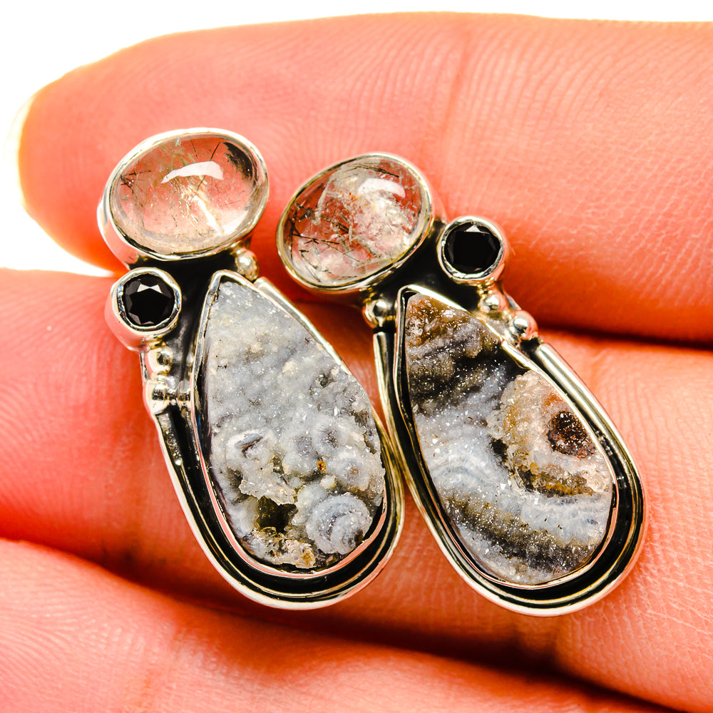 Desert Druzy Earrings handcrafted by Anasilvercos - EARR420445