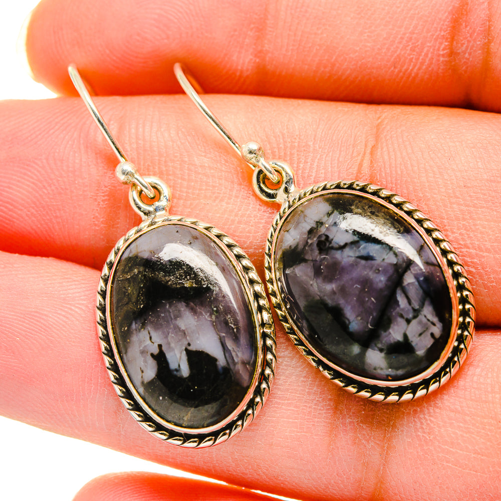 Gabbro Stone Earrings handcrafted by Anasilvercos - EARR420453