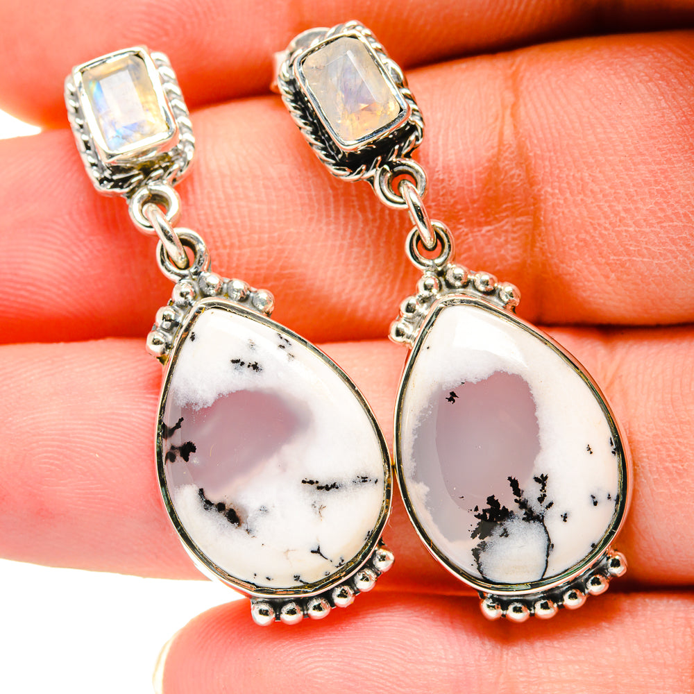 Dendritic Opal Earrings handcrafted by Anasilvercos - EARR420458