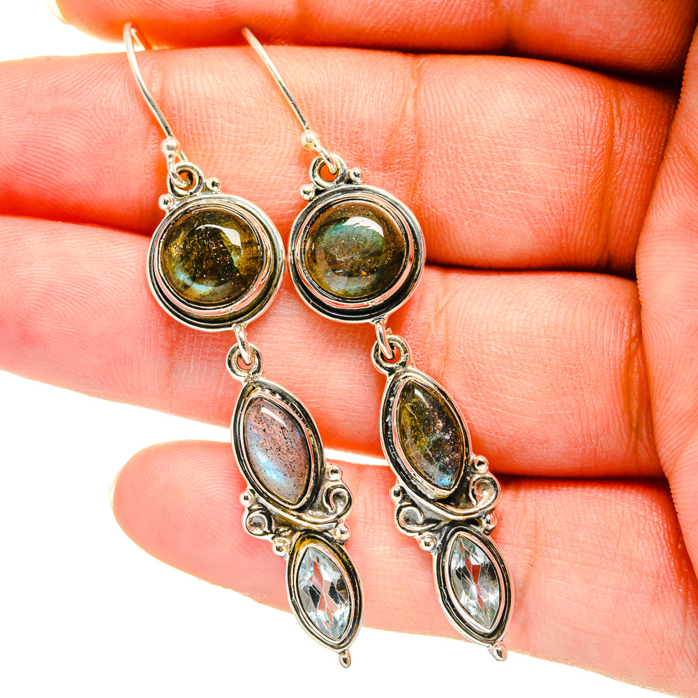 Labradorite Earrings handcrafted by Anasilvercos - EARR420464
