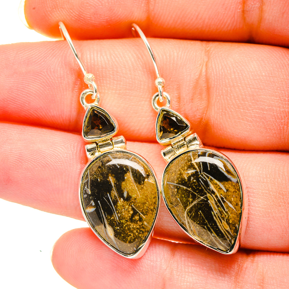 Turritella Agate Earrings handcrafted by Anasilvercos - EARR420478