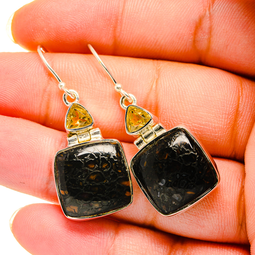 Dinosaur Bone Earrings handcrafted by Anasilvercos - EARR420484