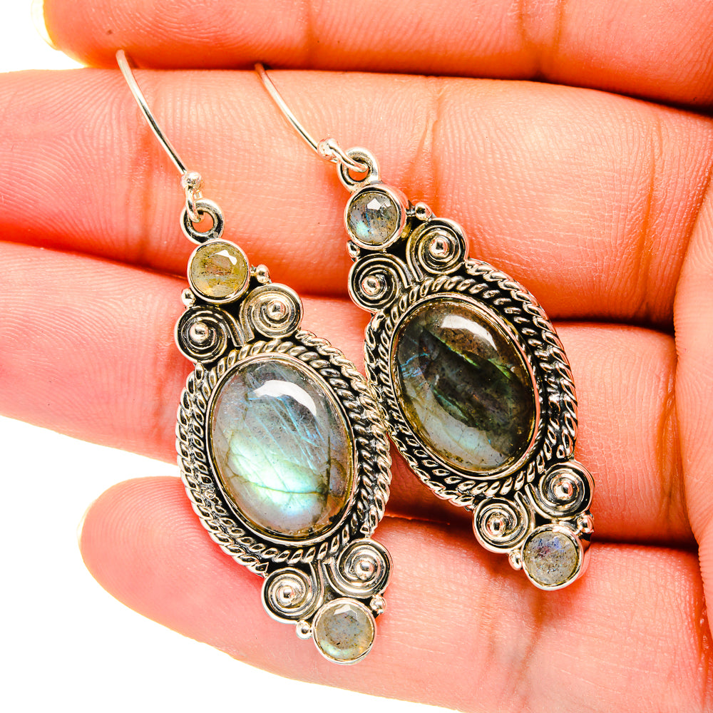 Labradorite Earrings handcrafted by Anasilvercos - EARR420488