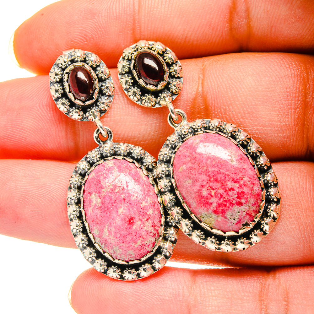 Thulite Earrings handcrafted by Anasilvercos - EARR420490