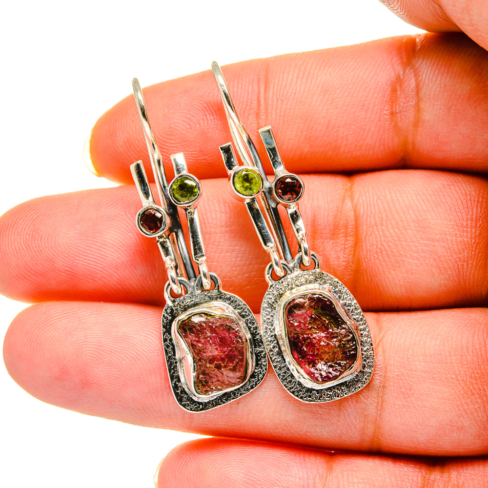 Pink Tourmaline Earrings handcrafted by Anasilvercos - EARR420493