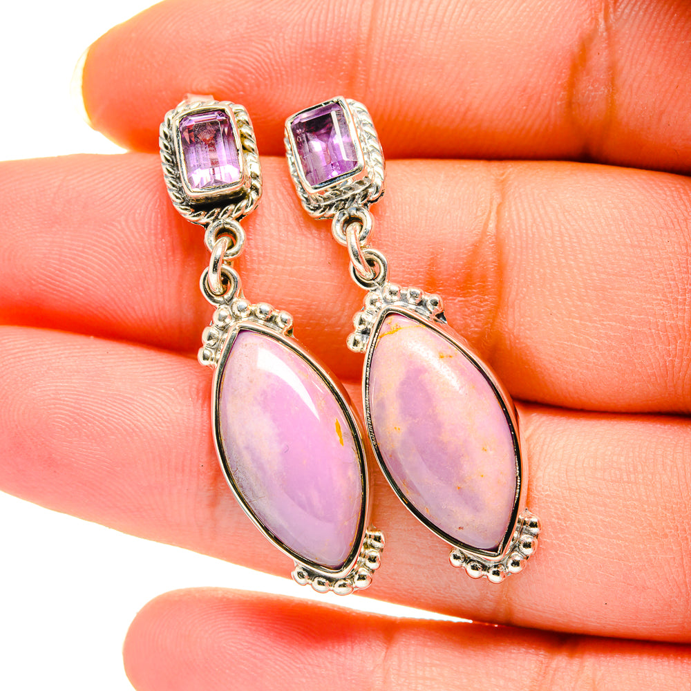 Phosphosiderite Earrings handcrafted by Anasilvercos - EARR420506