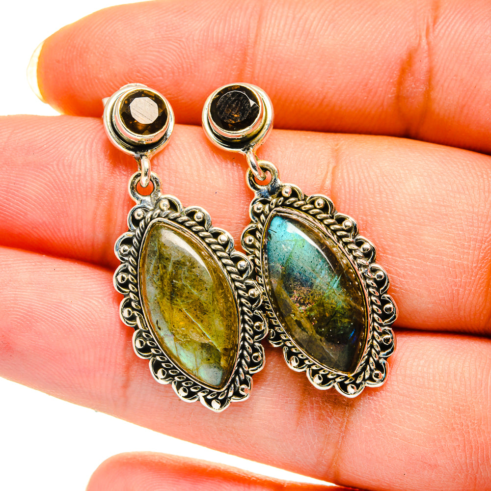 Labradorite Earrings handcrafted by Anasilvercos - EARR420508
